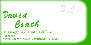 david csath business card